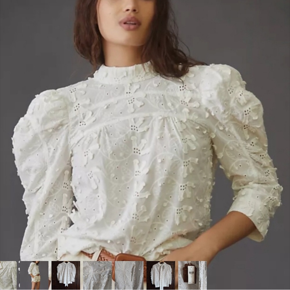 GORGEOUS Anthropologie Eyelet Top